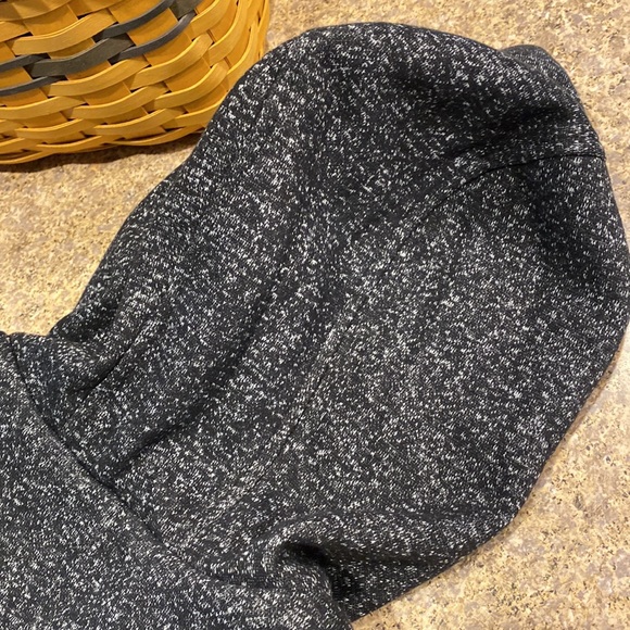 NWT Croft & Barrow Black Tweed Lined Zip Up Hooded Jacket or Coat Large - Picture 8 of 14